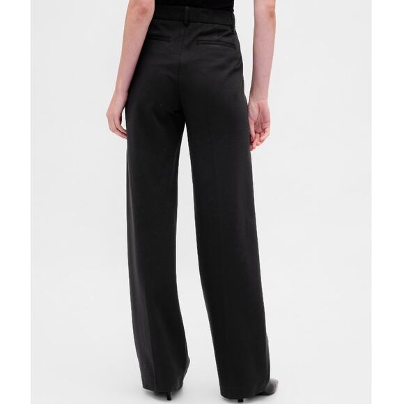 Gap High Rise Double Knit Wide-Leg Pants Black L - Picture 2 of 13